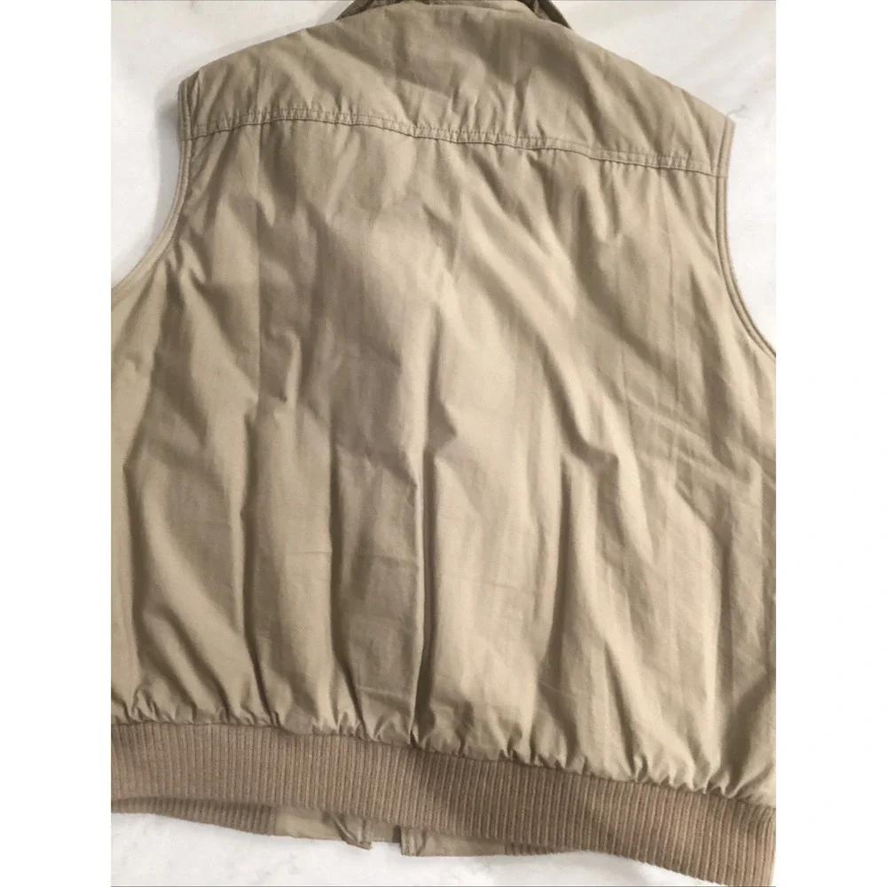 Woolrich Wool Blanket Lined Canvas Hunting Vest Plaid/Tan Men's Large Vintage